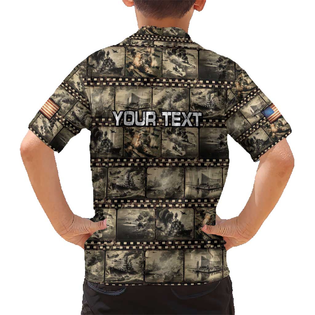 Pearl Harbor Remembrance Day Personalized Kid Hawaiian Shirt Memories of December 7 with Red Poppy Lei - Wonder Print Shop