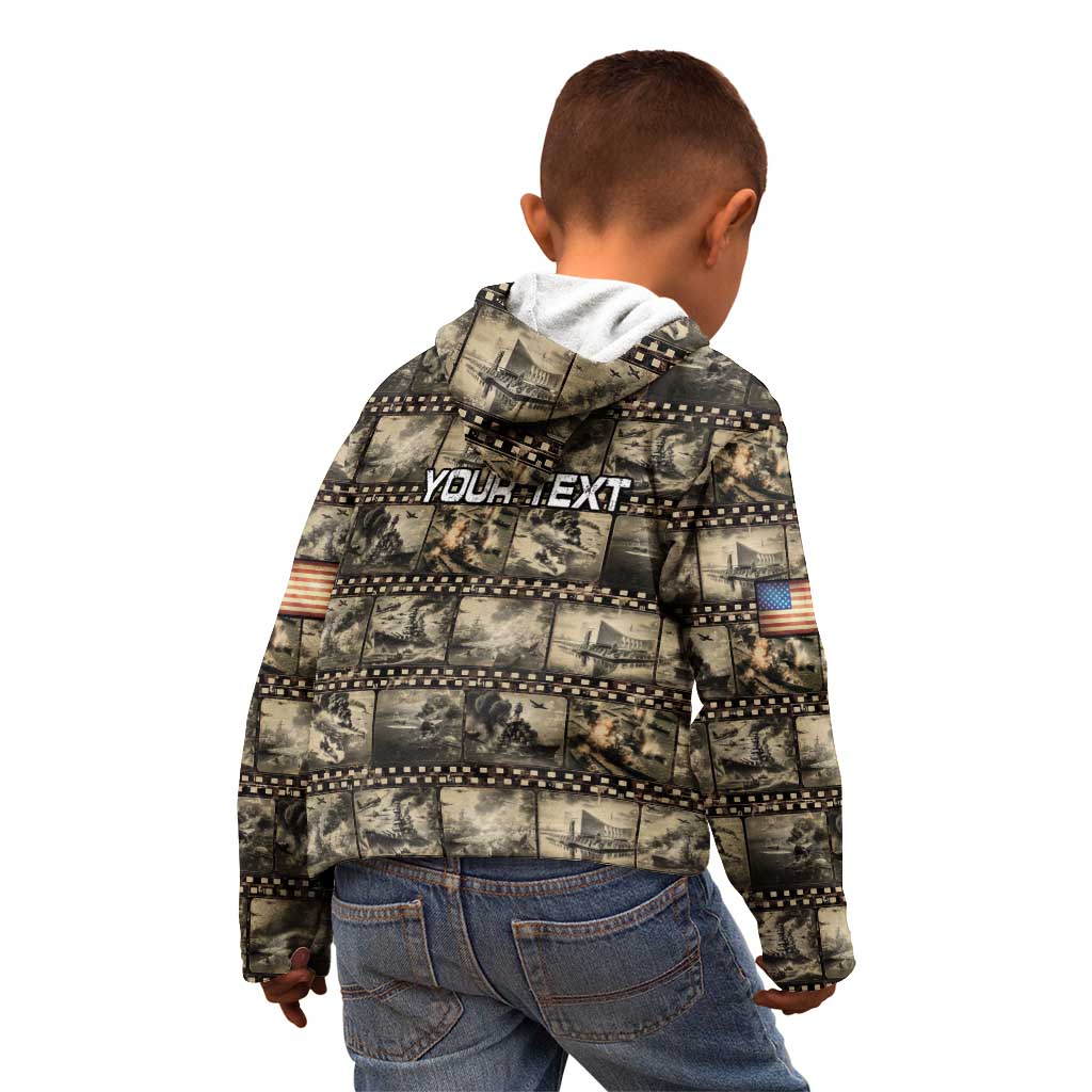 Pearl Harbor Remembrance Day Personalized Kid Hoodie Memories of December 7 with Red Poppy Lei - Wonder Print Shop