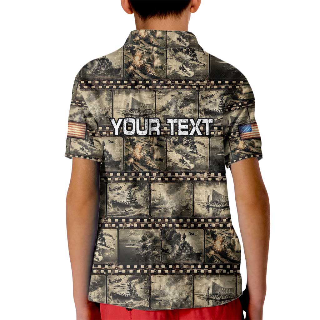 Pearl Harbor Remembrance Day Personalized Kid Polo Shirt Memories of December 7 with Red Poppy Lei - Wonder Print Shop