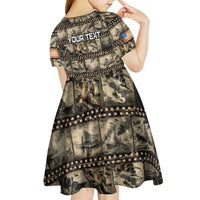 Pearl Harbor Remembrance Day Personalized Kid Short Sleeve Dress Memories of December 7 with Red Poppy Lei - Wonder Print Shop