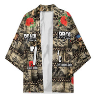 Pearl Harbor Remembrance Day Personalized Kimono Memories of December 7 with Red Poppy Lei - Wonder Print Shop