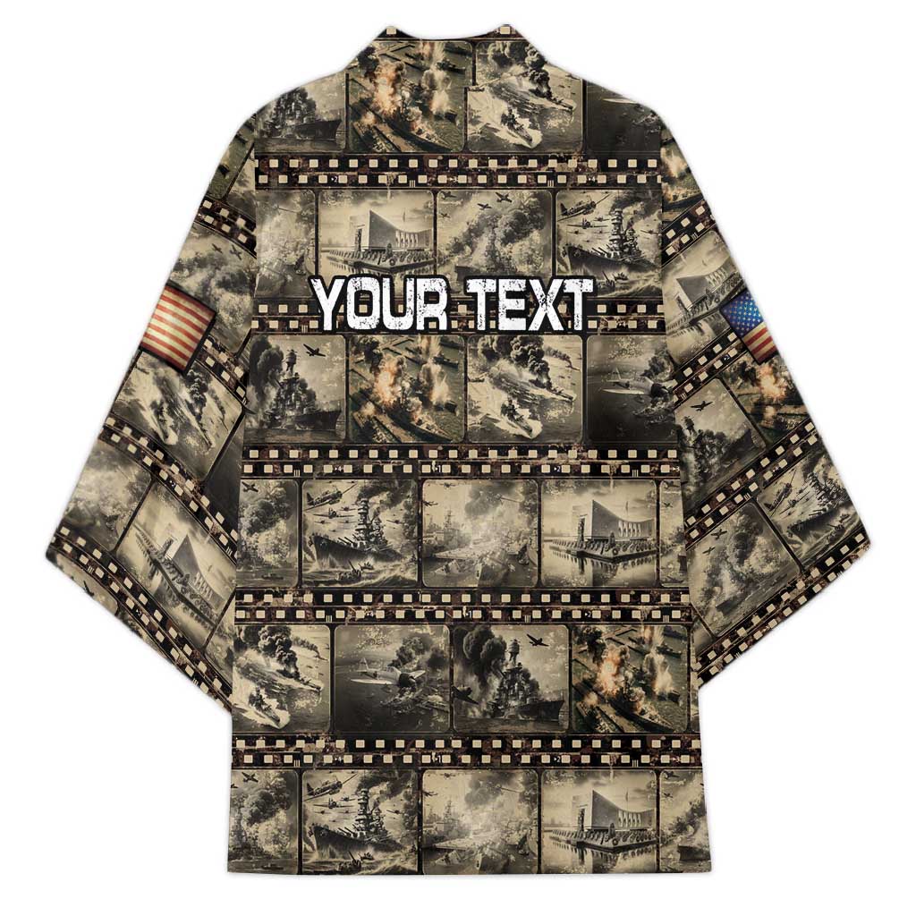 Pearl Harbor Remembrance Day Personalized Kimono Memories of December 7 with Red Poppy Lei - Wonder Print Shop