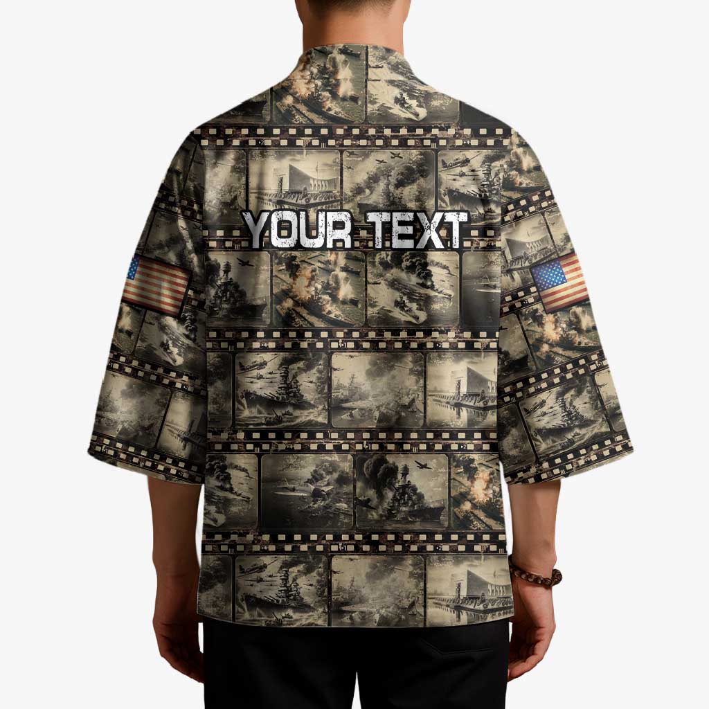 Pearl Harbor Remembrance Day Personalized Kimono Memories of December 7 with Red Poppy Lei - Wonder Print Shop