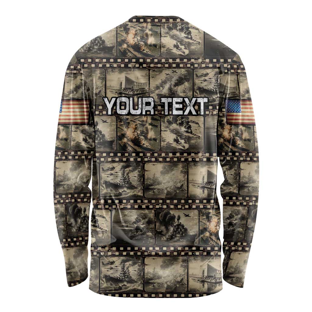 Pearl Harbor Remembrance Day Personalized Long Sleeve Shirt Memories of December 7 with Red Poppy Lei - Wonder Print Shop