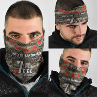 Pearl Harbor Remembrance Day Neck Gaiter Memories of December 7 with Red Poppy Lei - Wonder Print Shop
