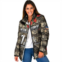 Pearl Harbor Remembrance Day Personalized Padded Jacket Memories of December 7 with Red Poppy Lei - Wonder Print Shop