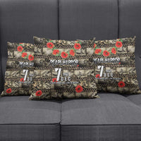 Pearl Harbor Remembrance Day Pillow Cover Memories of December 7 with Red Poppy Lei - Wonder Print Shop
