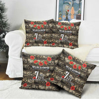 Pearl Harbor Remembrance Day Pillow Cover Memories of December 7 with Red Poppy Lei - Wonder Print Shop