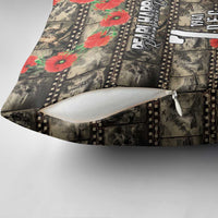 Pearl Harbor Remembrance Day Pillow Cover Memories of December 7 with Red Poppy Lei - Wonder Print Shop