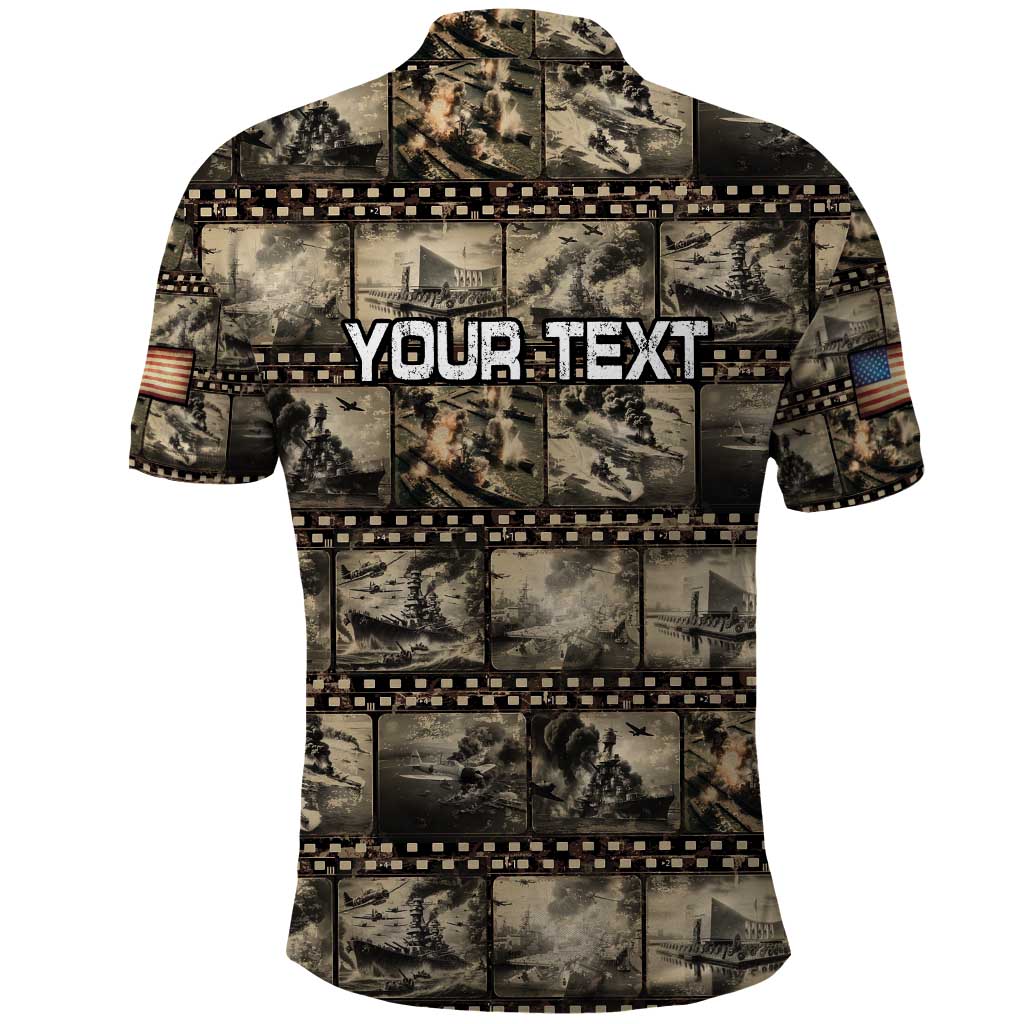 Pearl Harbor Remembrance Day Personalized Polo Shirt Memories of December 7 with Red Poppy Lei - Wonder Print Shop