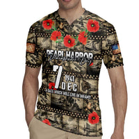 Pearl Harbor Remembrance Day Personalized Rugby Jersey Memories of December 7 with Red Poppy Lei - Wonder Print Shop