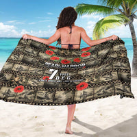Pearl Harbor Remembrance Day Sarong Memories of December 7 with Red Poppy Lei - Wonder Print Shop