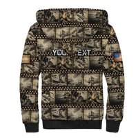 Pearl Harbor Remembrance Day Personalized Sherpa Hoodie Memories of December 7 with Red Poppy Lei - Wonder Print Shop