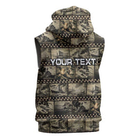 Pearl Harbor Remembrance Day Personalized Sleeveless Hoodie Memories of December 7 with Red Poppy Lei - Wonder Print Shop