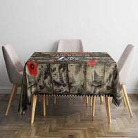 Pearl Harbor Remembrance Day Tablecloth Memories of December 7 with Red Poppy Lei - Wonder Print Shop