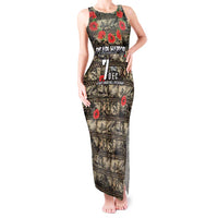Pearl Harbor Remembrance Day Personalized Tank Maxi Dress Memories of December 7 with Red Poppy Lei - Wonder Print Shop