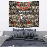 Pearl Harbor Remembrance Day Tapestry Memories of December 7 with Red Poppy Lei - Wonder Print Shop