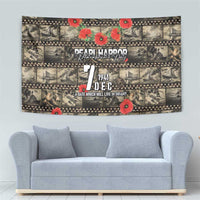 Pearl Harbor Remembrance Day Tapestry Memories of December 7 with Red Poppy Lei - Wonder Print Shop