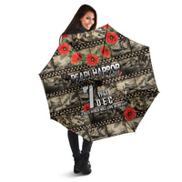 Pearl Harbor Remembrance Day Umbrella Memories of December 7 with Red Poppy Lei - Wonder Print Shop