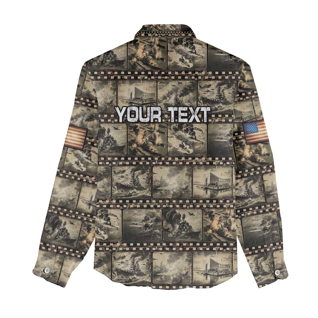 Pearl Harbor Remembrance Day Personalized Women Casual Shirt Memories of December 7 with Red Poppy Lei - Wonder Print Shop