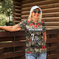 Pearl Harbor Remembrance Day Personalized Women Polo Shirt Memories of December 7 with Red Poppy Lei - Wonder Print Shop