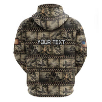 Pearl Harbor Remembrance Day Personalized Zip Hoodie Memories of December 7 with Red Poppy Lei - Wonder Print Shop