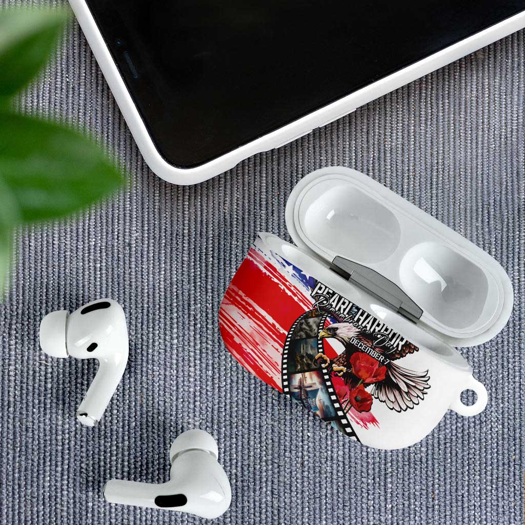 Pearl Harbor Remembrance Day AirPods Case Lest We Forget - The Bald Eagle Remembers - Wonder Print Shop