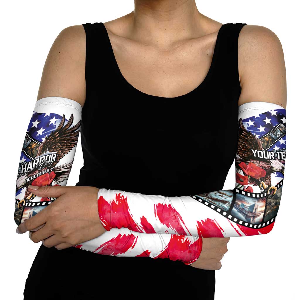 Pearl Harbor Remembrance Day Personalized Arm Sleeves Lest We Forget - The Bald Eagle Remembers - Wonder Print Shop