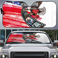 Pearl Harbor Remembrance Day Auto Sun Shade Lest We Forget - The Bald Eagle Remembers - Wonder Print Shop