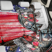 Pearl Harbor Remembrance Day Back Car Seat Cover Lest We Forget - The Bald Eagle Remembers - Wonder Print Shop