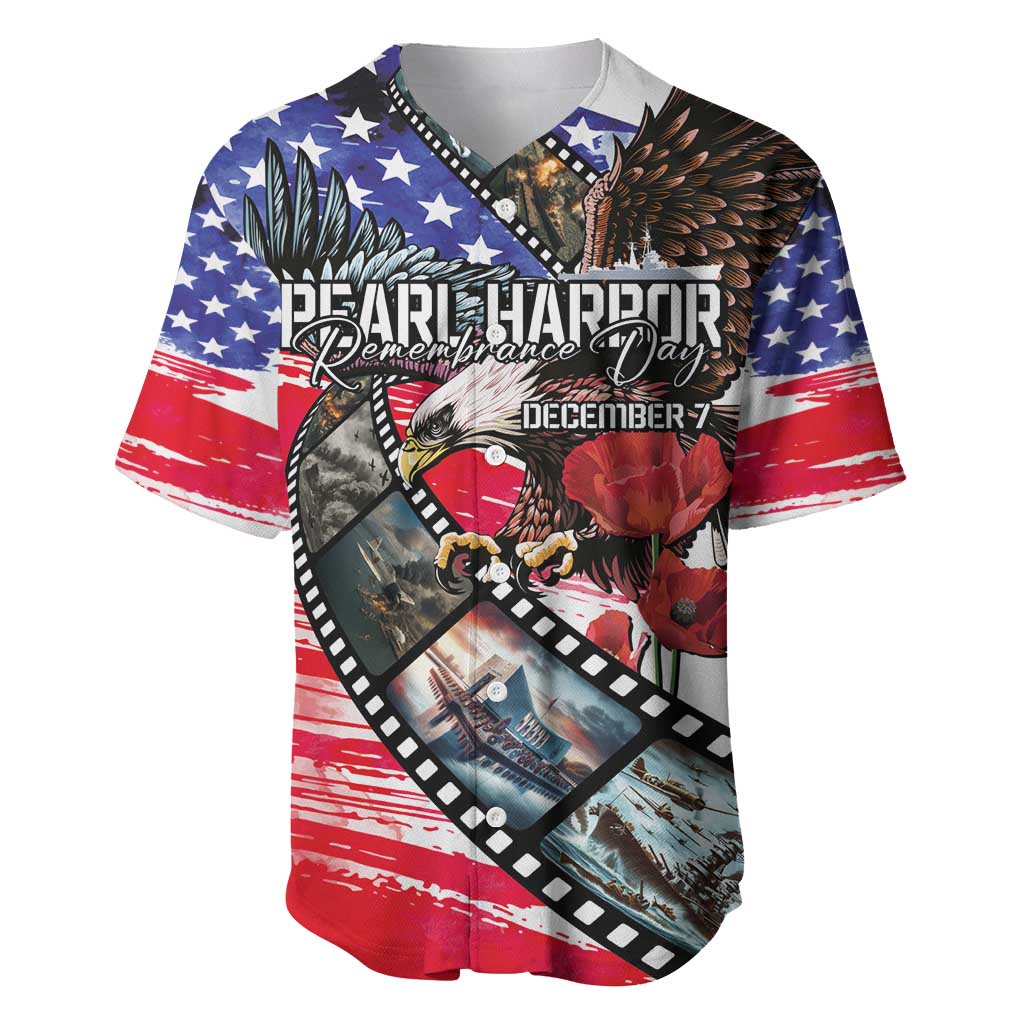 Pearl Harbor Remembrance Day Personalized Baseball Jersey Lest We Forget - The Bald Eagle Remembers - Wonder Print Shop