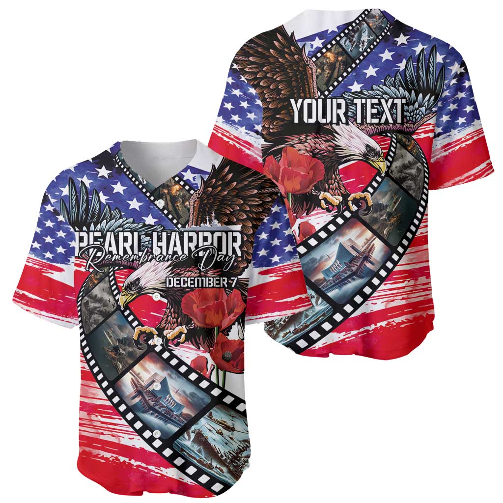 Pearl Harbor Remembrance Day Personalized Baseball Jersey Lest We Forget - The Bald Eagle Remembers - Wonder Print Shop