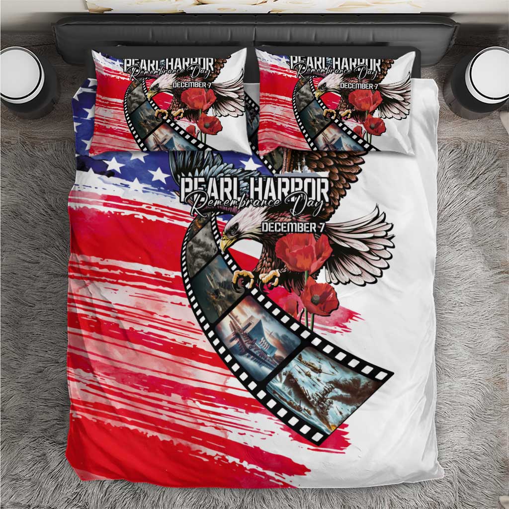 Pearl Harbor Remembrance Day Bedding Set Lest We Forget - The Bald Eagle Remembers - Wonder Print Shop