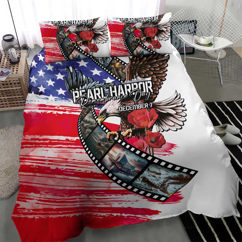 Pearl Harbor Remembrance Day Bedding Set Lest We Forget - The Bald Eagle Remembers - Wonder Print Shop