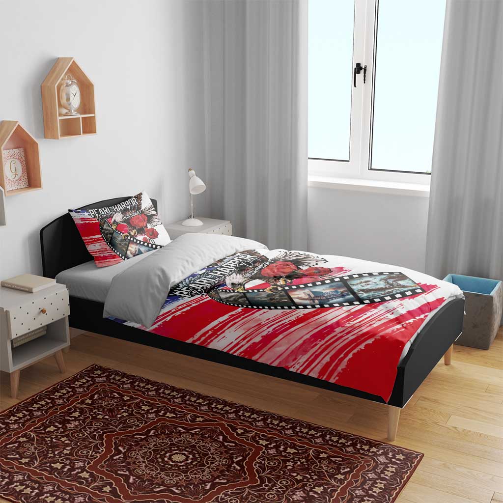 Pearl Harbor Remembrance Day Bedding Set Lest We Forget - The Bald Eagle Remembers - Wonder Print Shop