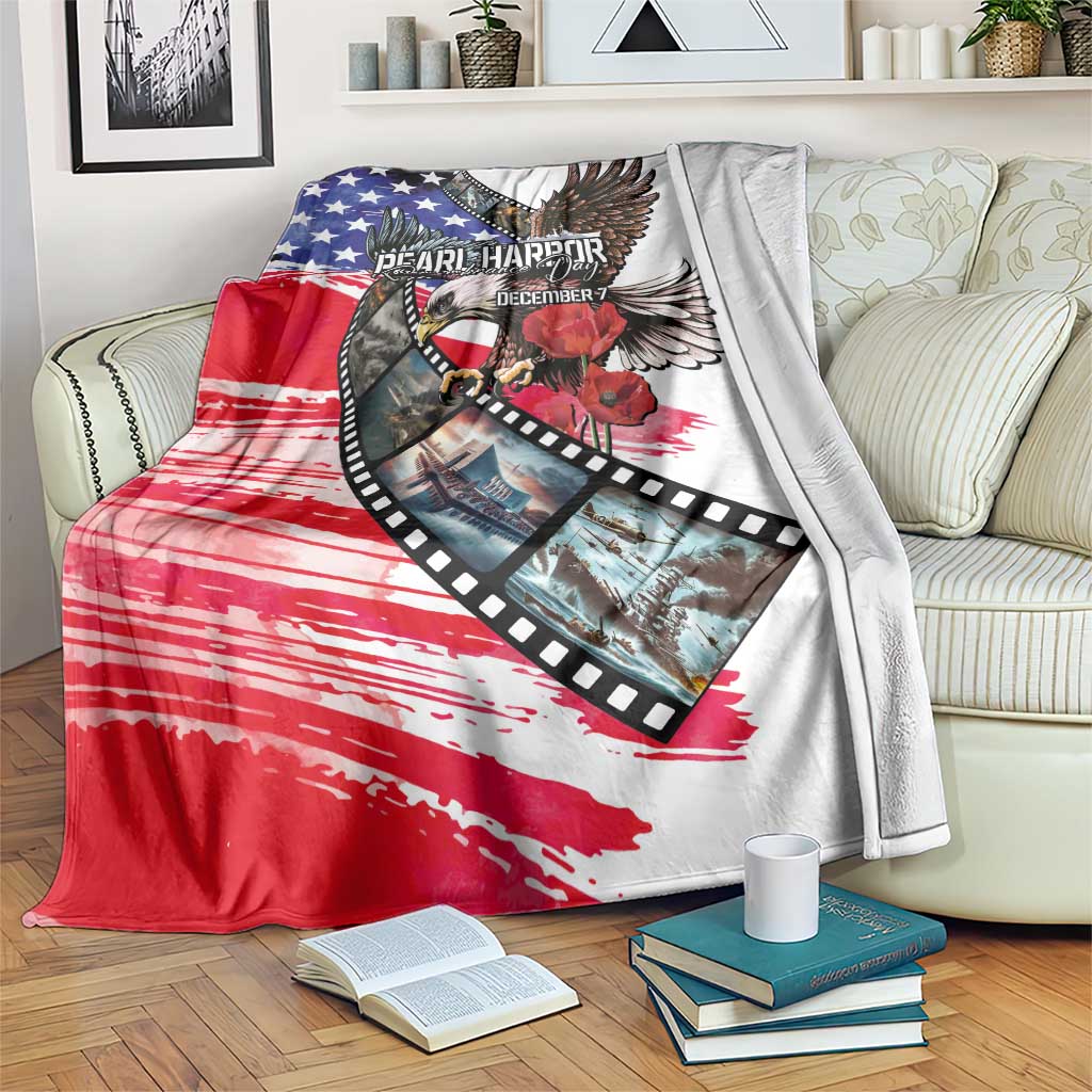 Pearl Harbor Remembrance Day Blanket Lest We Forget - The Bald Eagle Remembers - Wonder Print Shop