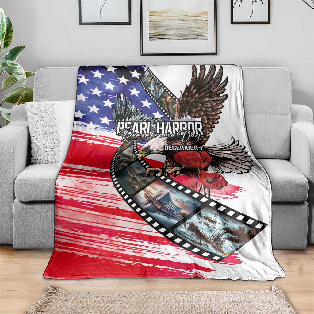 Pearl Harbor Remembrance Day Blanket Lest We Forget - The Bald Eagle Remembers - Wonder Print Shop