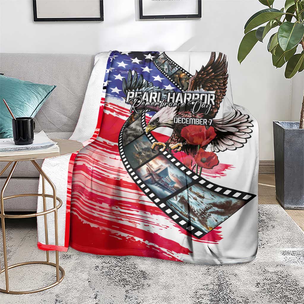 Pearl Harbor Remembrance Day Blanket Lest We Forget - The Bald Eagle Remembers - Wonder Print Shop