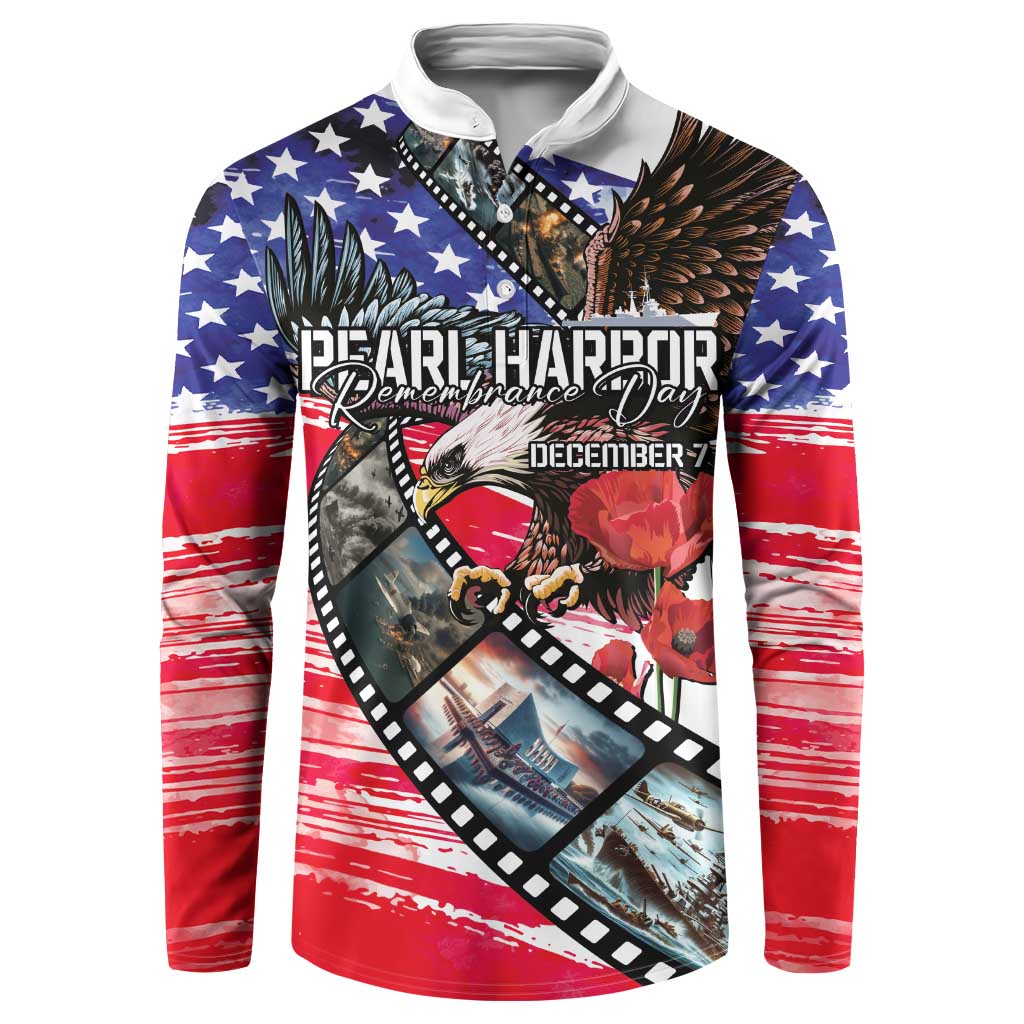 Pearl Harbor Remembrance Day Personalized Button Sweatshirt Lest We Forget - The Bald Eagle Remembers - Wonder Print Shop