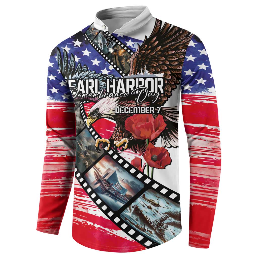 Pearl Harbor Remembrance Day Personalized Button Sweatshirt Lest We Forget - The Bald Eagle Remembers - Wonder Print Shop