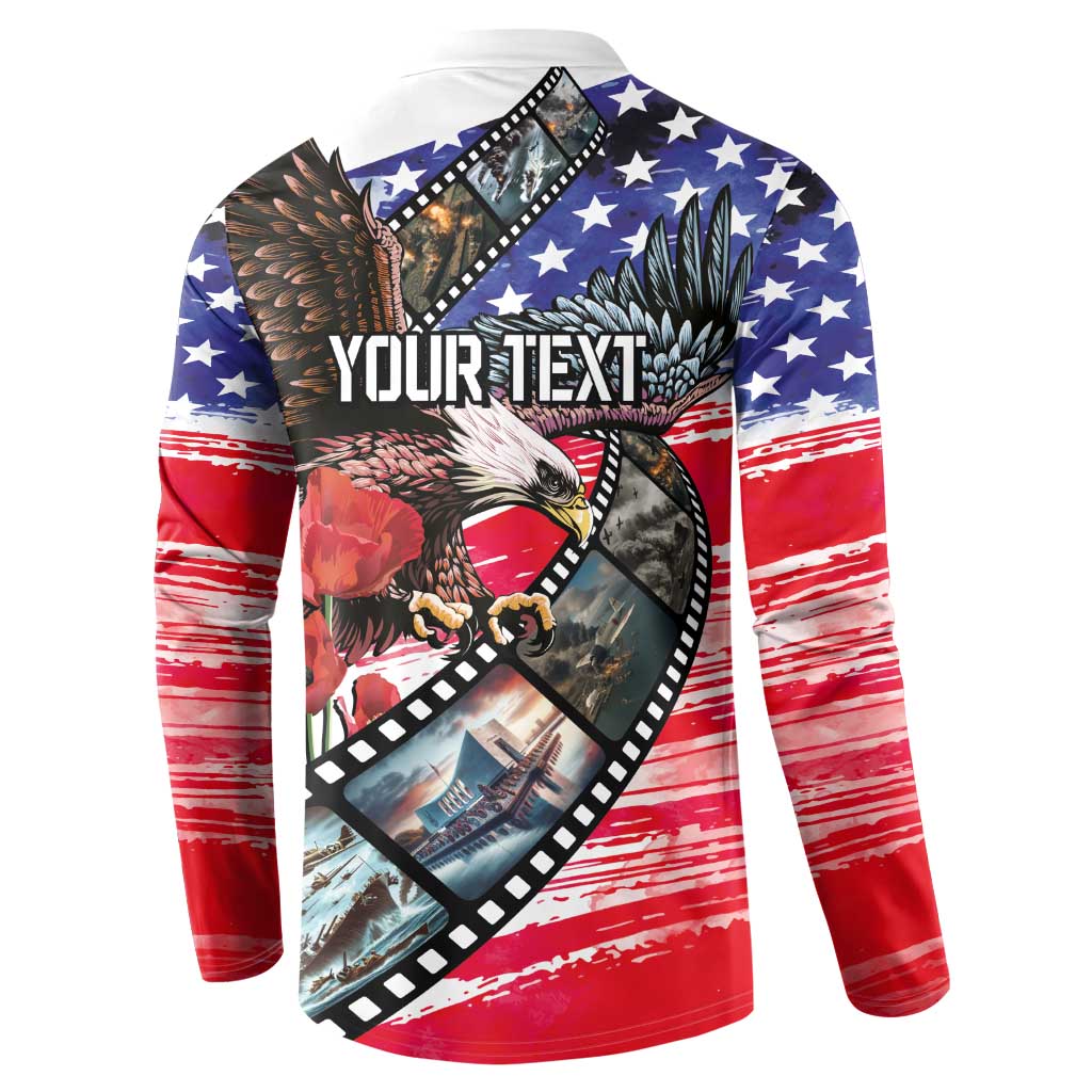 Pearl Harbor Remembrance Day Personalized Button Sweatshirt Lest We Forget - The Bald Eagle Remembers - Wonder Print Shop