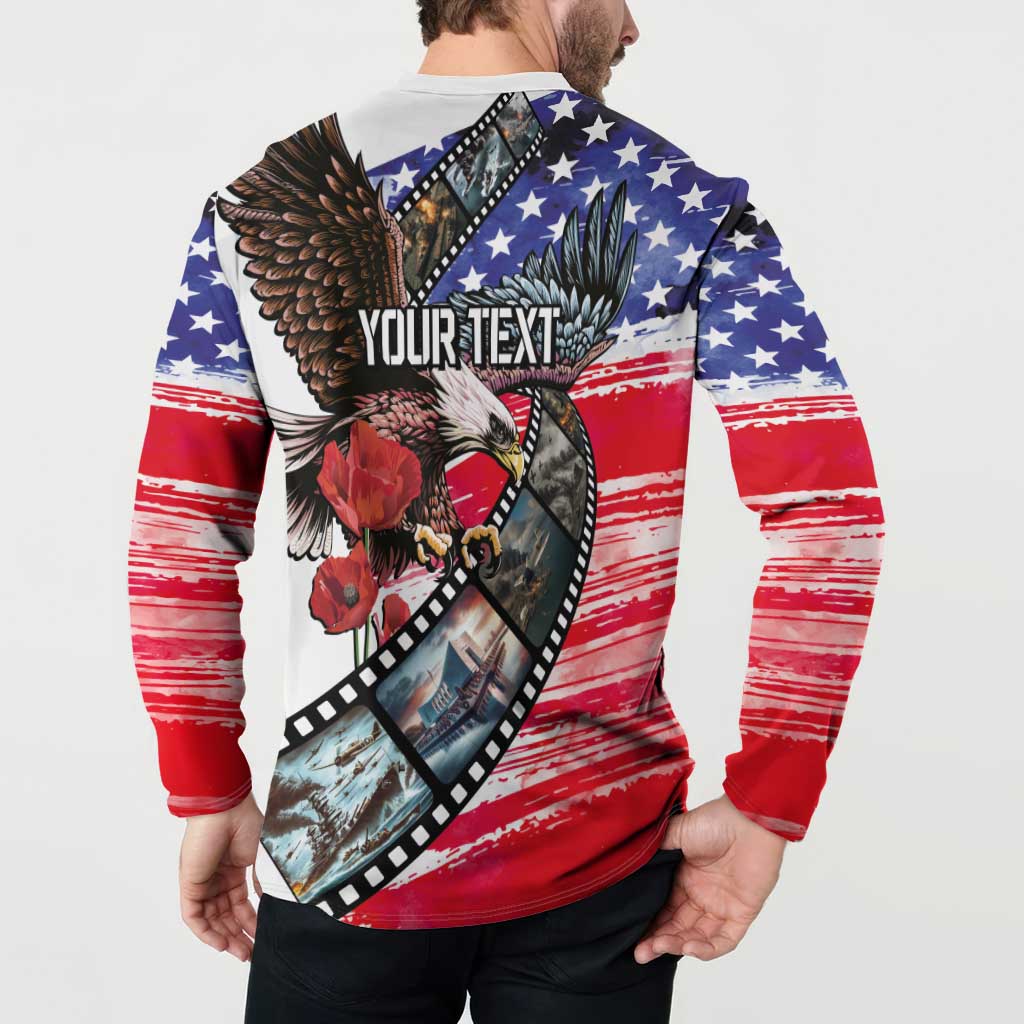 Pearl Harbor Remembrance Day Personalized Button Sweatshirt Lest We Forget - The Bald Eagle Remembers - Wonder Print Shop