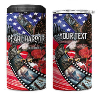 Pearl Harbor Remembrance Day Personalized 4 in 1 Can Cooler Tumbler Lest We Forget - The Bald Eagle Remembers - Wonder Print Shop