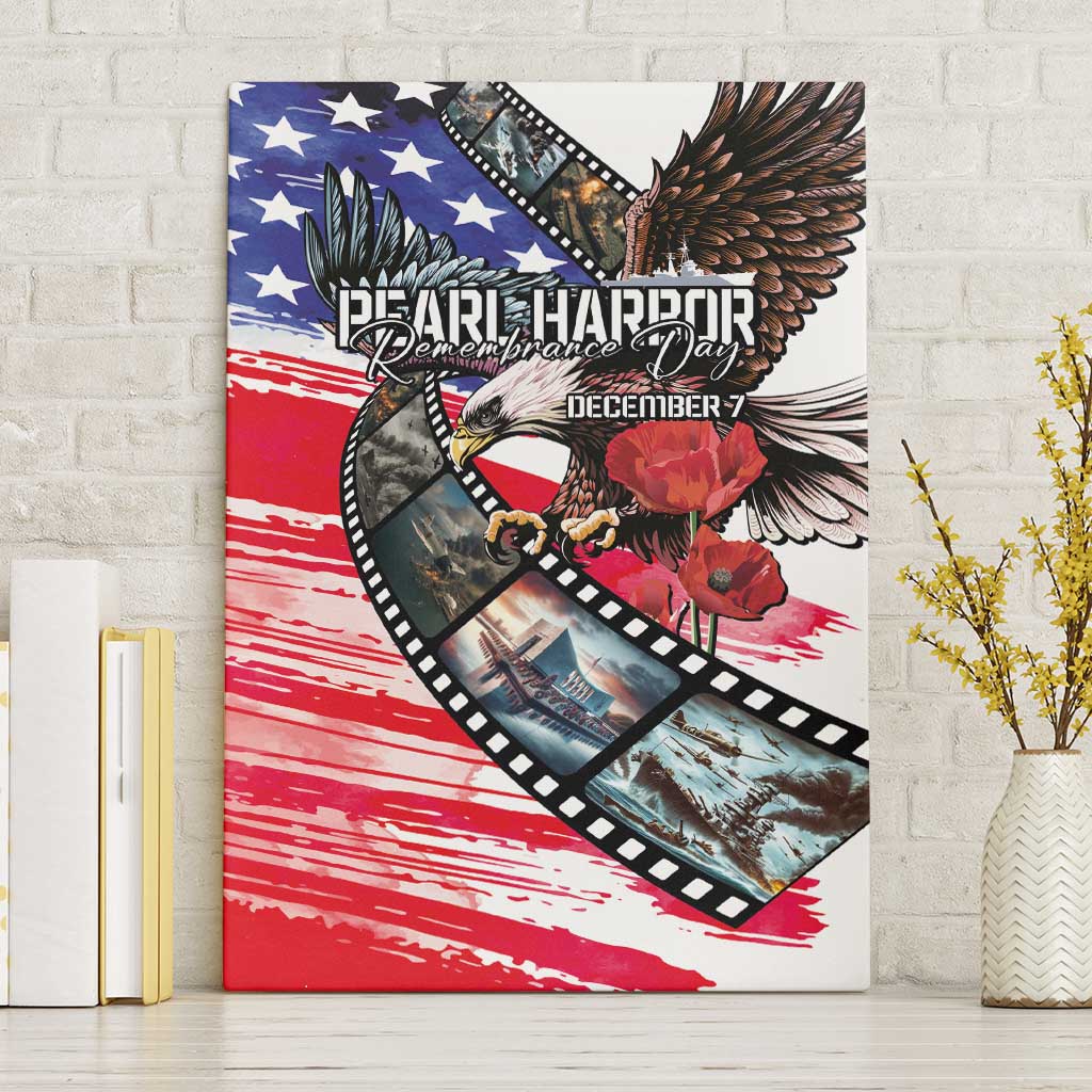 Pearl Harbor Remembrance Day Canvas Wall Art Lest We Forget - The Bald Eagle Remembers - Wonder Print Shop