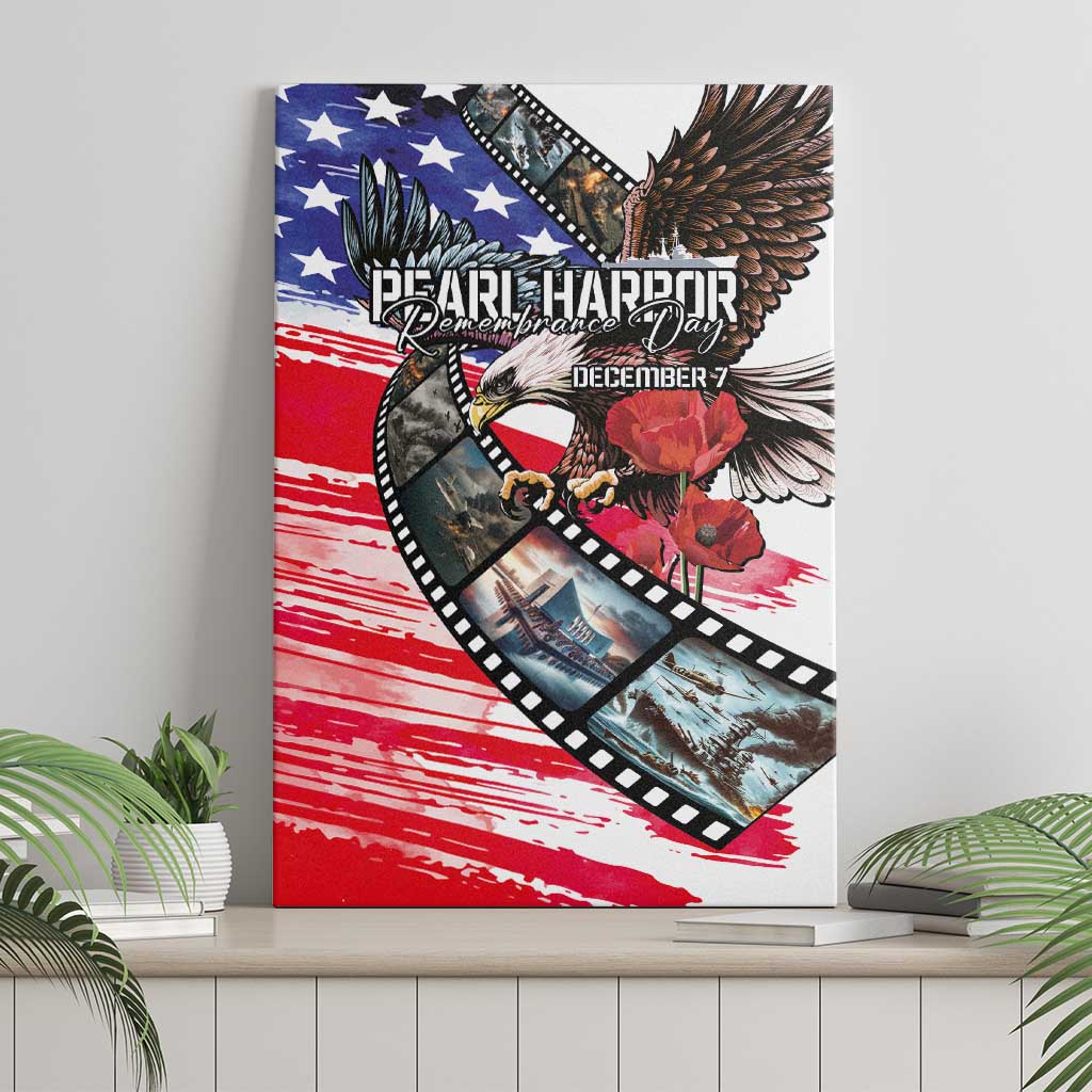 Pearl Harbor Remembrance Day Canvas Wall Art Lest We Forget - The Bald Eagle Remembers - Wonder Print Shop