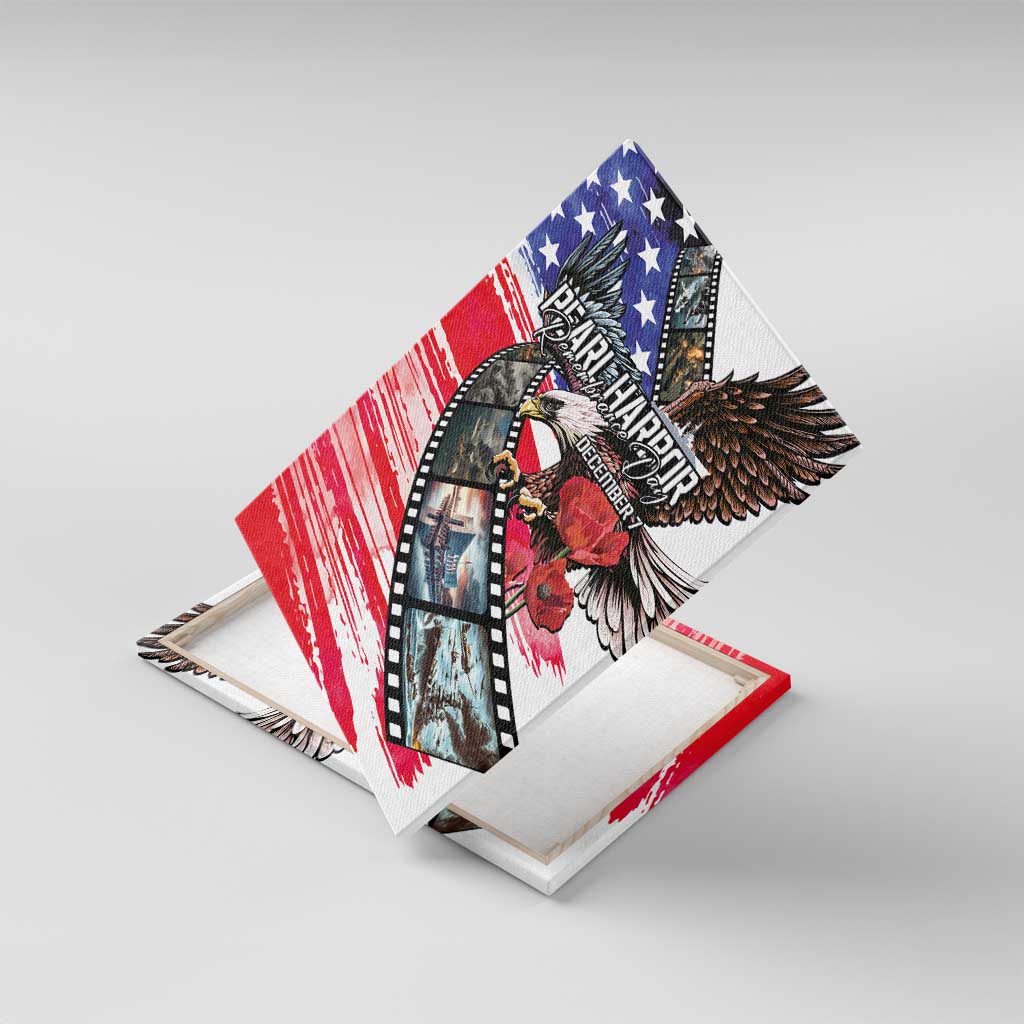 Pearl Harbor Remembrance Day Canvas Wall Art Lest We Forget - The Bald Eagle Remembers - Wonder Print Shop
