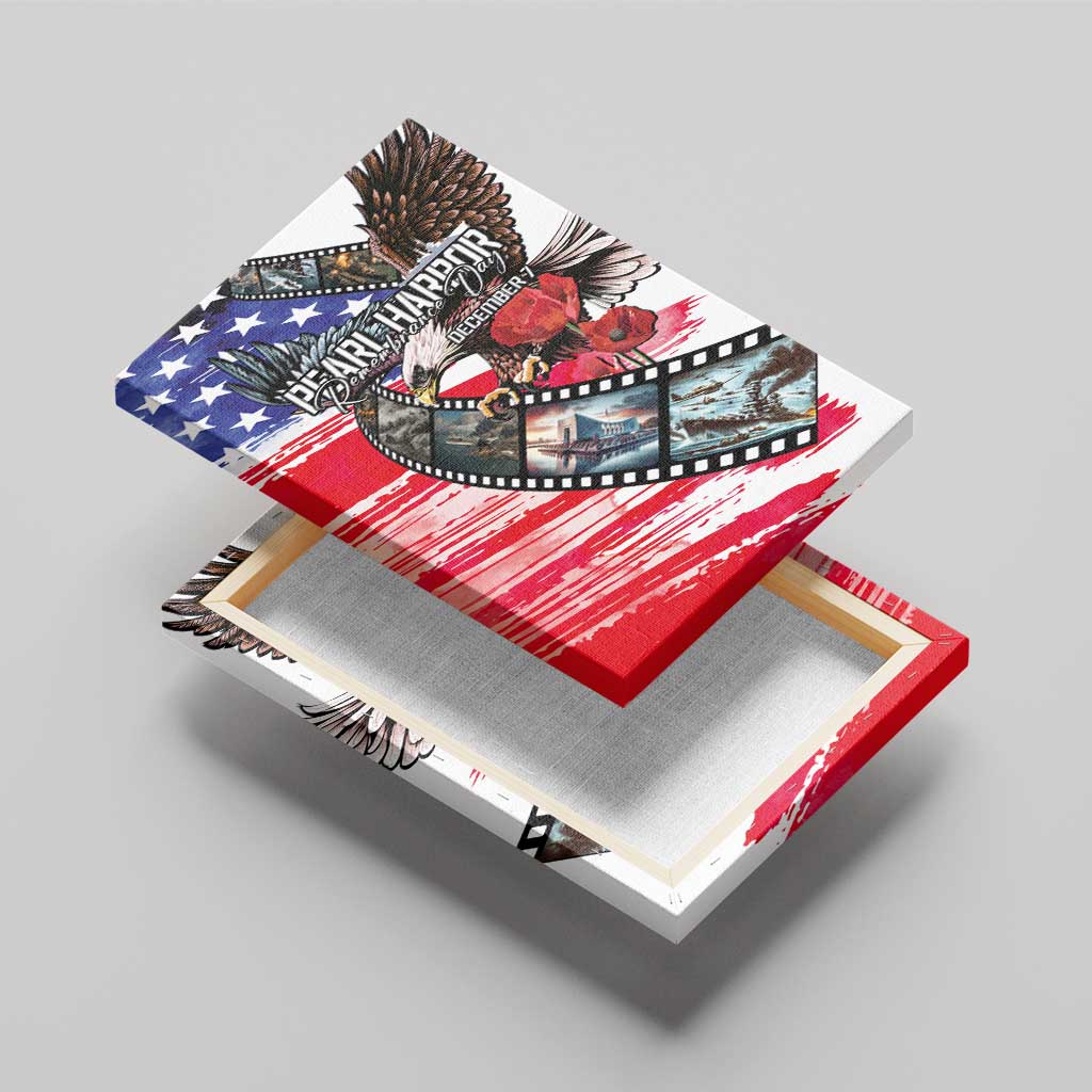 Pearl Harbor Remembrance Day Canvas Wall Art Lest We Forget - The Bald Eagle Remembers - Wonder Print Shop