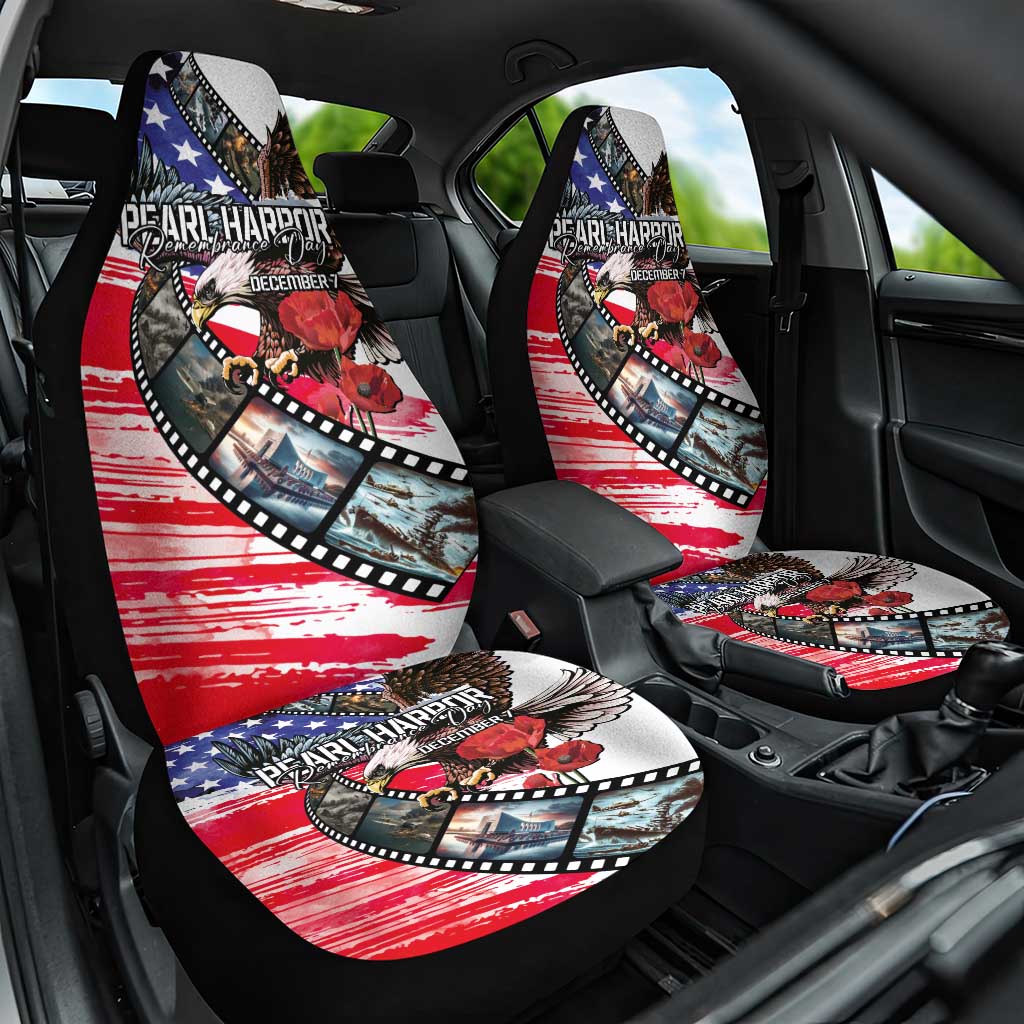 Pearl Harbor Remembrance Day Car Seat Cover Lest We Forget - The Bald Eagle Remembers - Wonder Print Shop