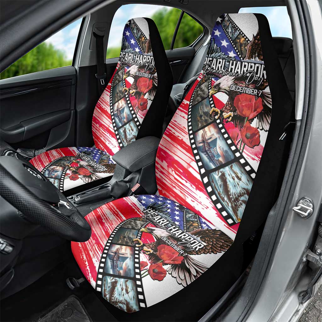 Pearl Harbor Remembrance Day Car Seat Cover Lest We Forget - The Bald Eagle Remembers - Wonder Print Shop