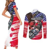 Pearl Harbor Remembrance Day Personalized Couples Matching Short Sleeve Bodycon Dress and Long Sleeve Button Shirt Lest We Forget - The Bald Eagle Remembers - Wonder Print Shop
